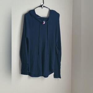 No Boundaries Shirts Women Large Dark Blue Hoodie Layering Top Academia Casual